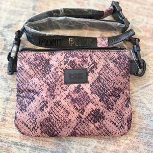 PINK Victoria's Secret Pink Snake-Print Crossbody Pouch